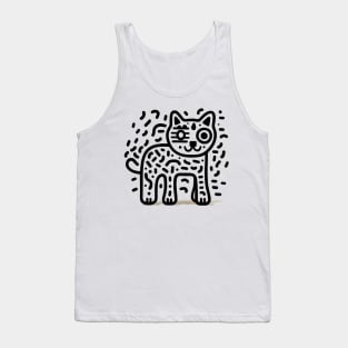 Cat Doodle Style Tank Top